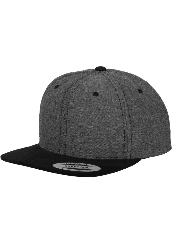 Flexfit Flex Chambray-Synthetic-Suede Snapback black/black Snapback Cap