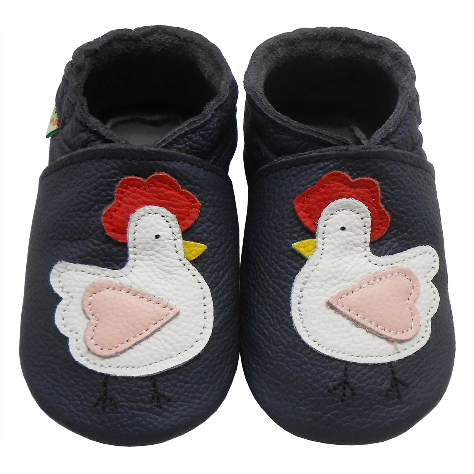 Sayoyo Lederpuschen baby Lauflernschuhe Hausschuhe Weiche 100% Leder Küken Krabbelschuh