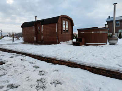 JVmoebel Sauna Außensauna Saunahaus Panorama Neue Zimmer 2 Holz Kiefernholz, BxTxH: 2.26 x 5.6 x 2.6 cm, 46,00 mm, (1-St., 1x Sauna) Made in Europa