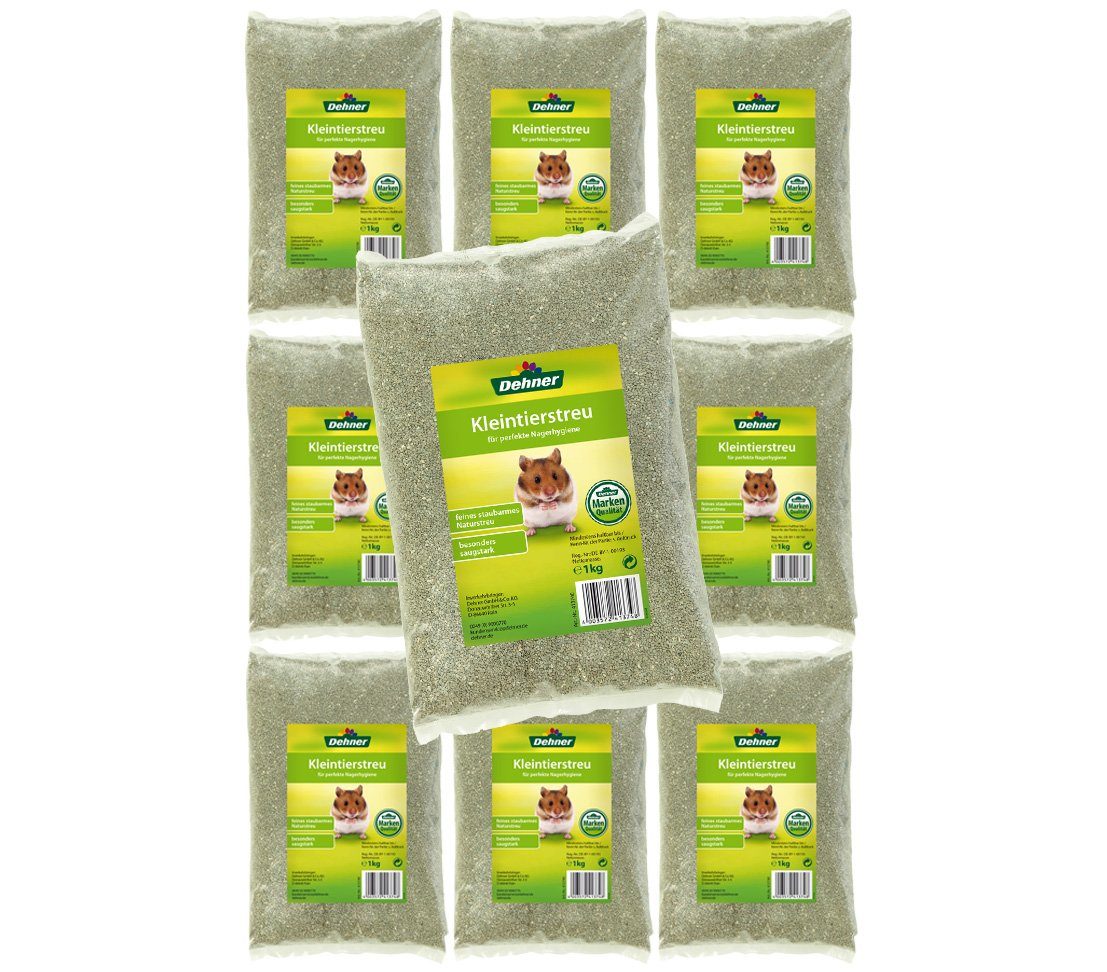 Dehner Einstreu Kleintierstreu, 10 x 1 kg (10 kg), Natürliche und geruchshemmende Einstreu für Kleintiere im Käfig