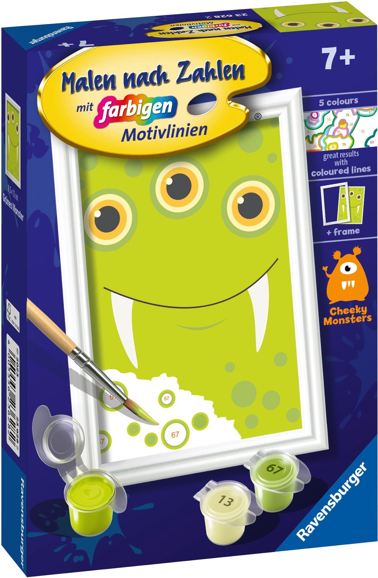 Ravensburger Раскрась по номерам Раскрась по номерам Classic Serie F Grünes Monster 23628