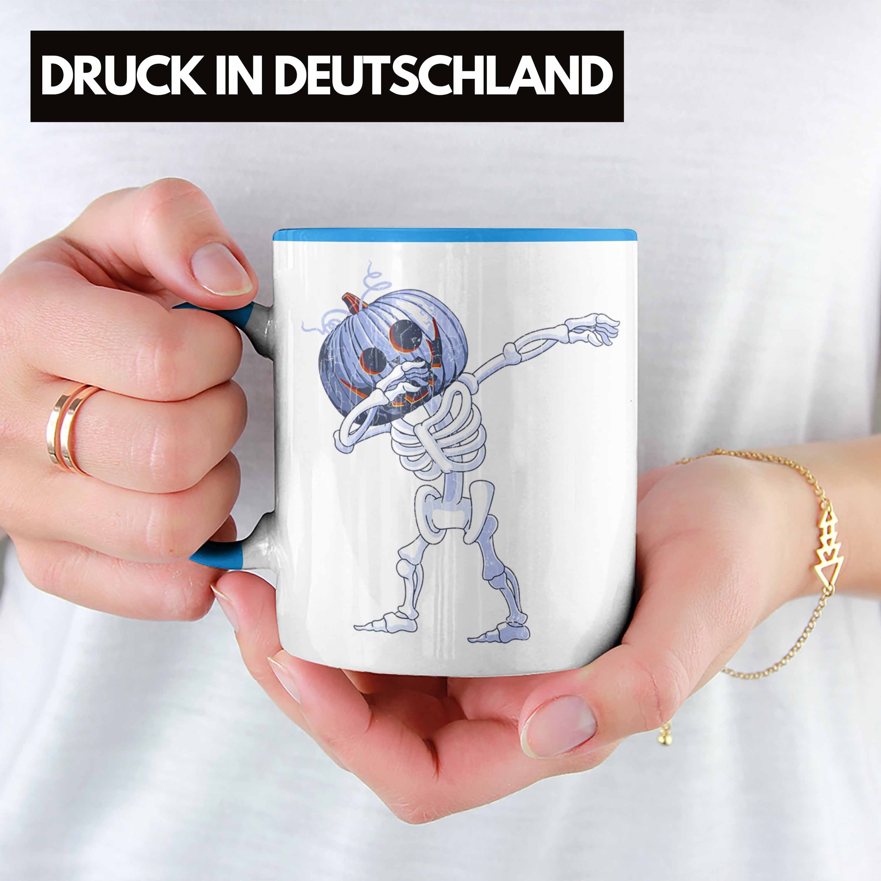 Blau Dabbing Tasse Trendation Skelet Becher Dekoration Kürbis Halloween Tasse