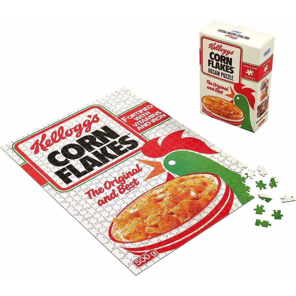 GIBSONS Puzzle Kellogg`s Cornflakes doppelseitiges Puzzle 500 Teile, Puzzleteile