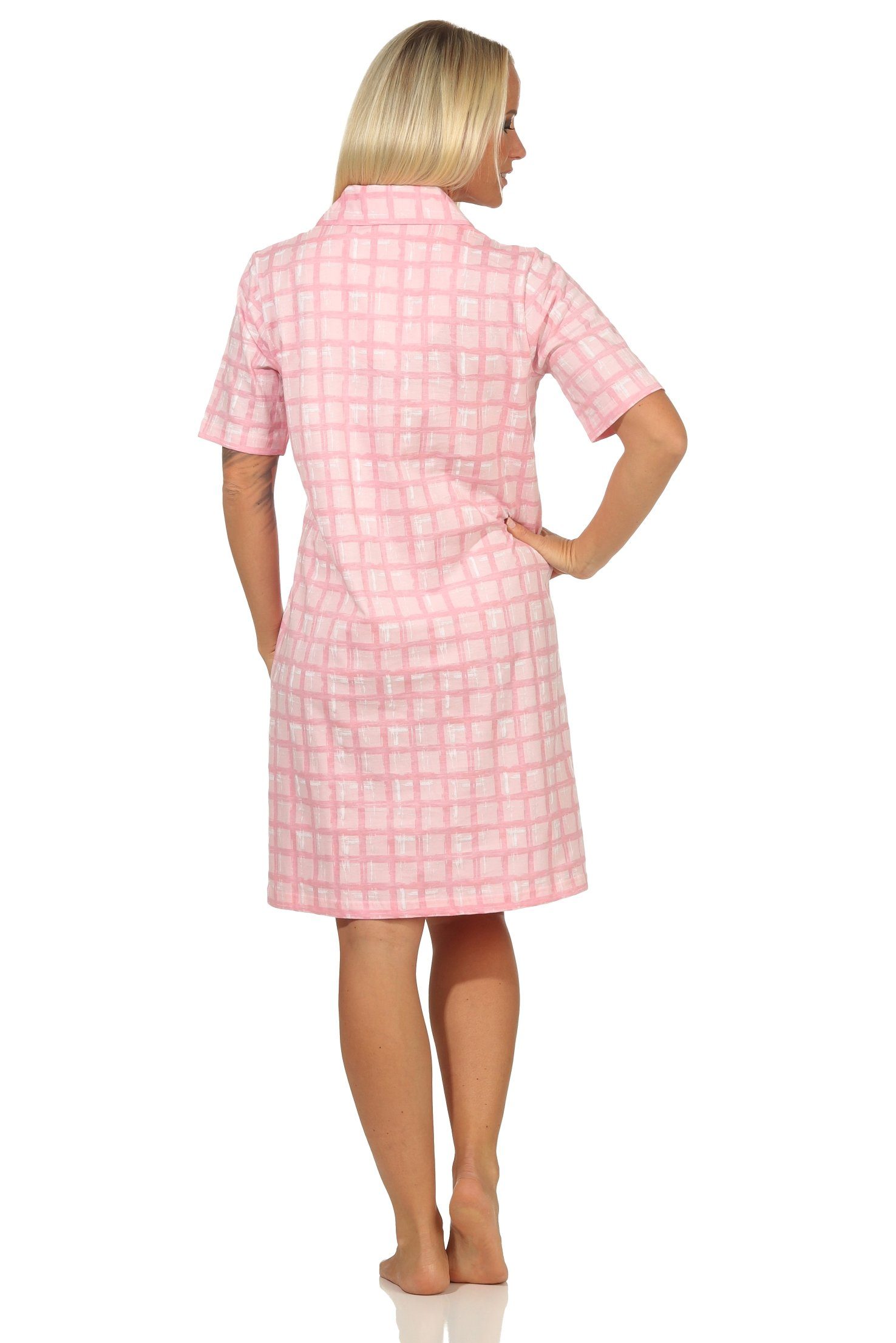 - Übergröße in komplett durchknöpfen Nachthemd Nachthemd kurzarm zum Damen Normann auch rosa