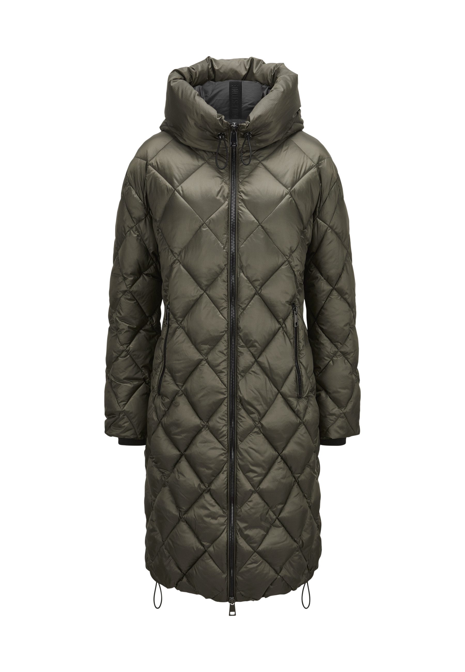 Milestone Steppmantel MSMatilda Damen Steppjacke Lang Mantel gesteppt lockere Passform