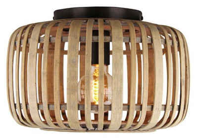 Brilliant Deckenleuchte Woodrow, ohne Leuchtmittel, Bambus - Nature Style - dimmbar - Ø 32cm - E27 Fassung
