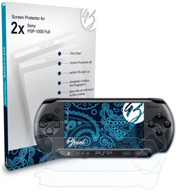 Bruni Schutzfolie Glasklare Displayschutzfolie für PSP-1000 Full, (2 Folien), praktisch unsichtbar