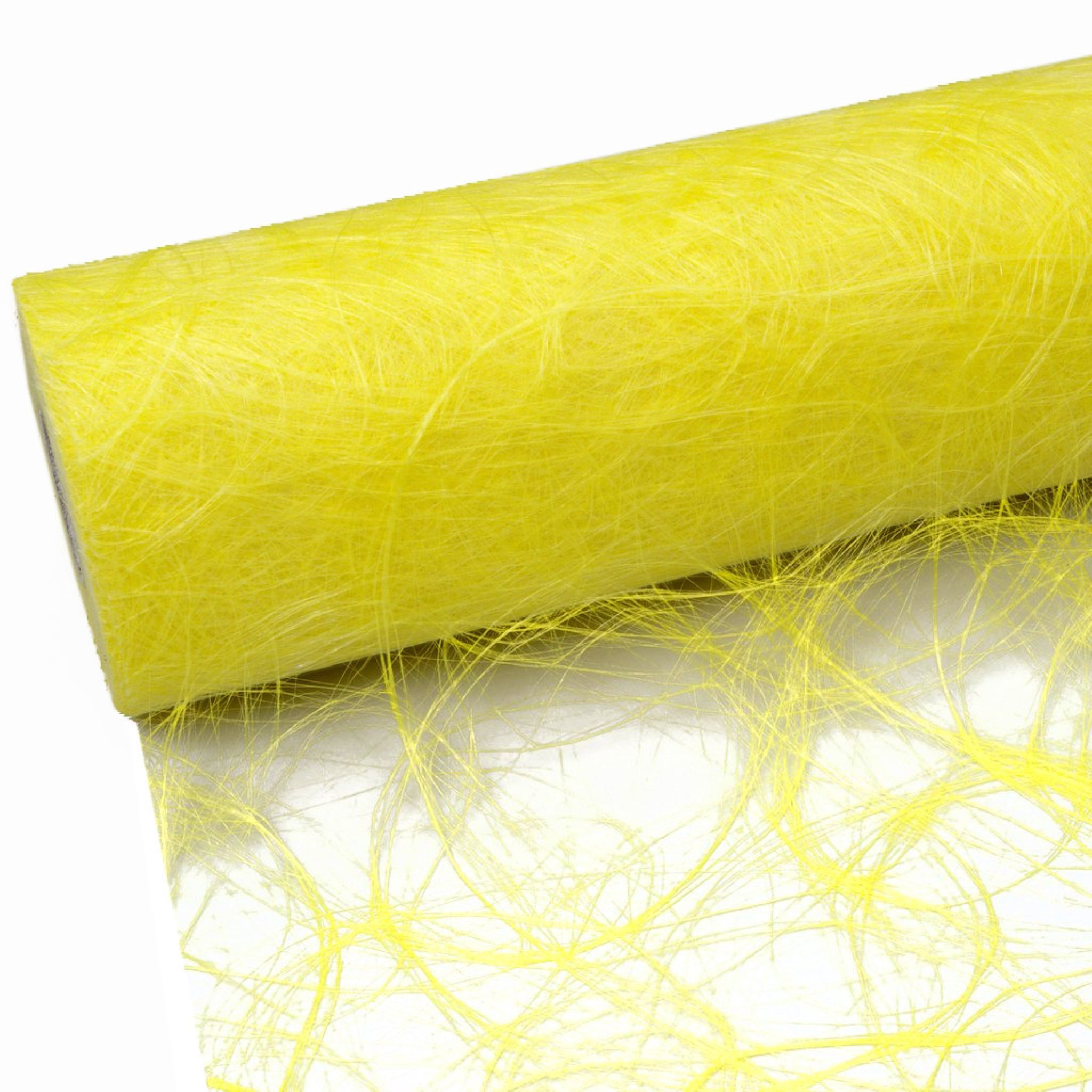 Deko AS Tischläufer Sizoweb Tischläufer - gelb - 30 cm - 25 m + 100 Dekodiamanten 64 010- (1-tlg, 1 Rolle Tischläufer), Strapazierfähig