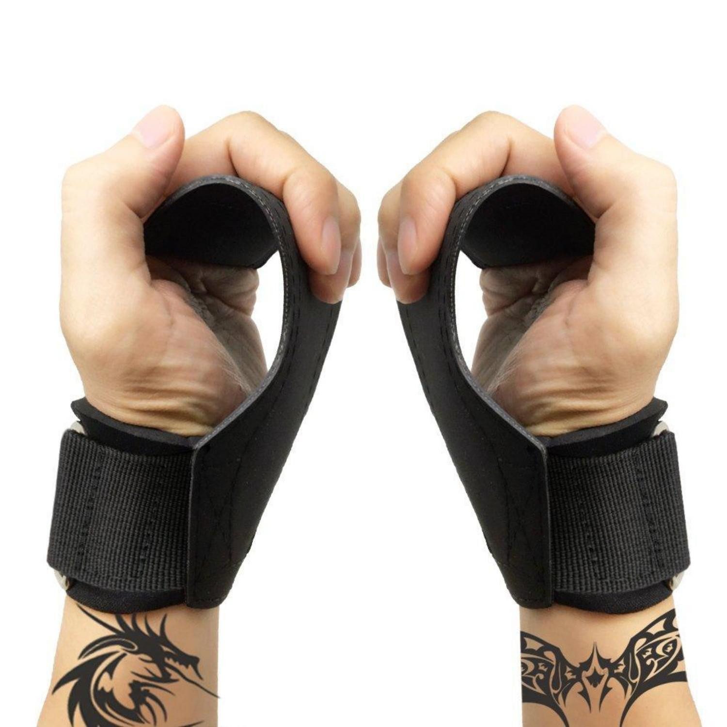 LuxusKollektion Trainingshandschuhe Fitness Handschuhe Zughilfen schwarz (1-St)
