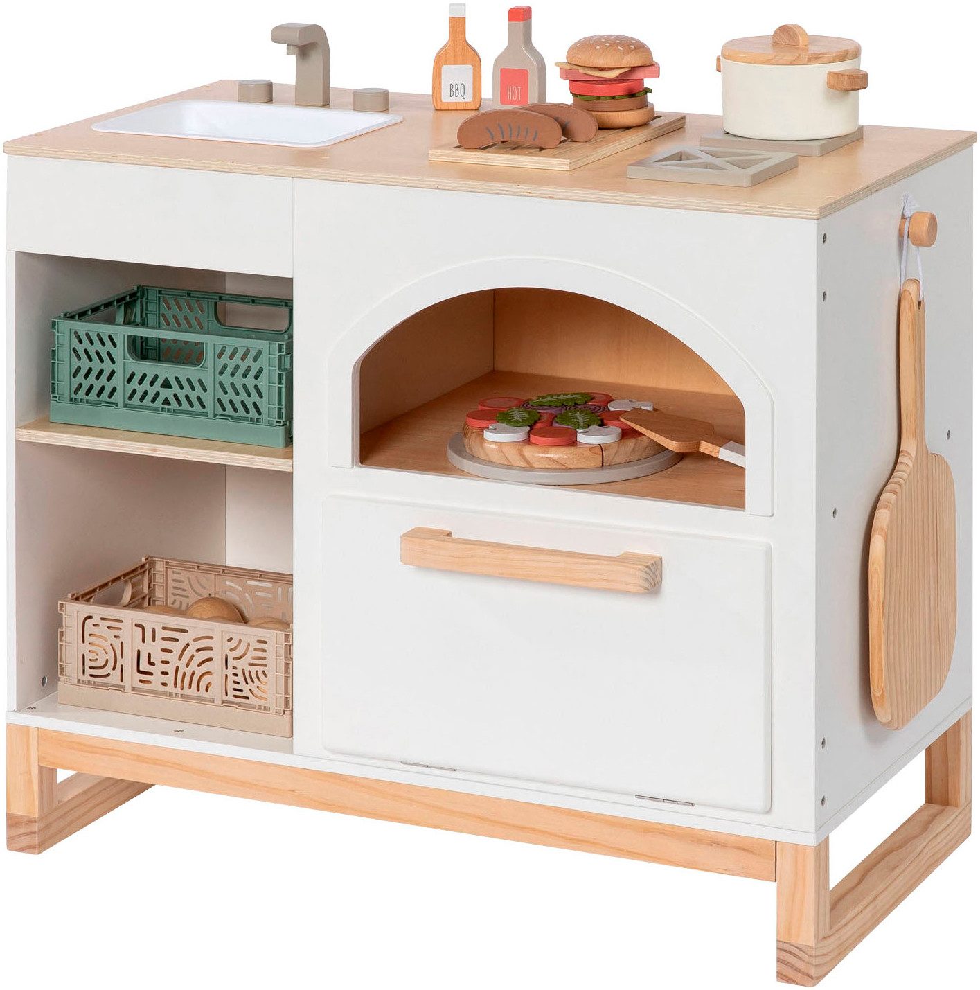 MUSTERKIND® Spielküche Taxus, weiß/natur Holz, FSC® - schützt Wald günstig online kaufen