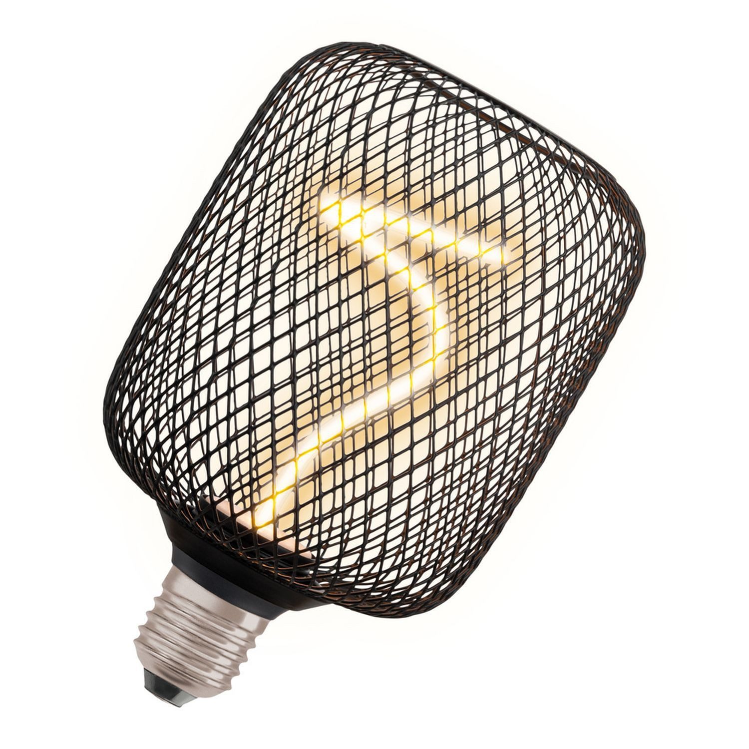 Licht-Erlebnisse LED-Leuchtmittel LAMP, E27, Warmweiß, Metall Schwarz E27 Ø 10 cm 1800 K 130 lm ultra-warmweiß Deko Lampe