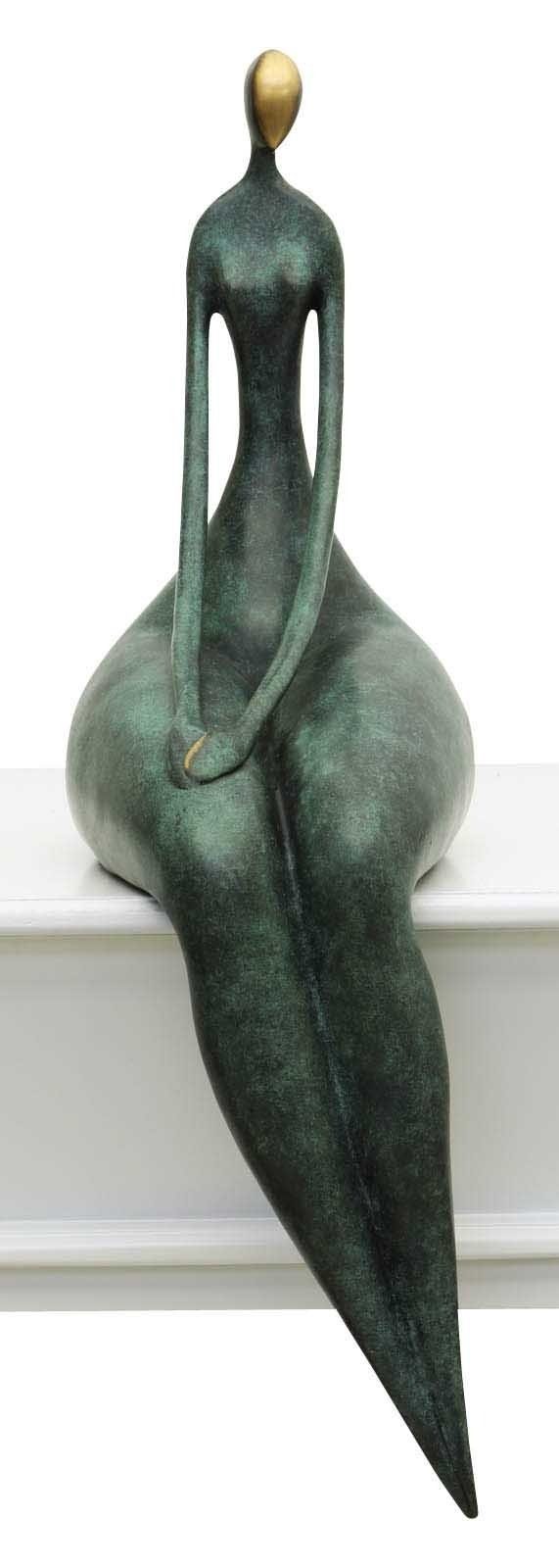 Aubaho Skulptur Bronzeskulptur Erotik Statue Frau Antik-Stil - Bronze 44cm Figur Akt