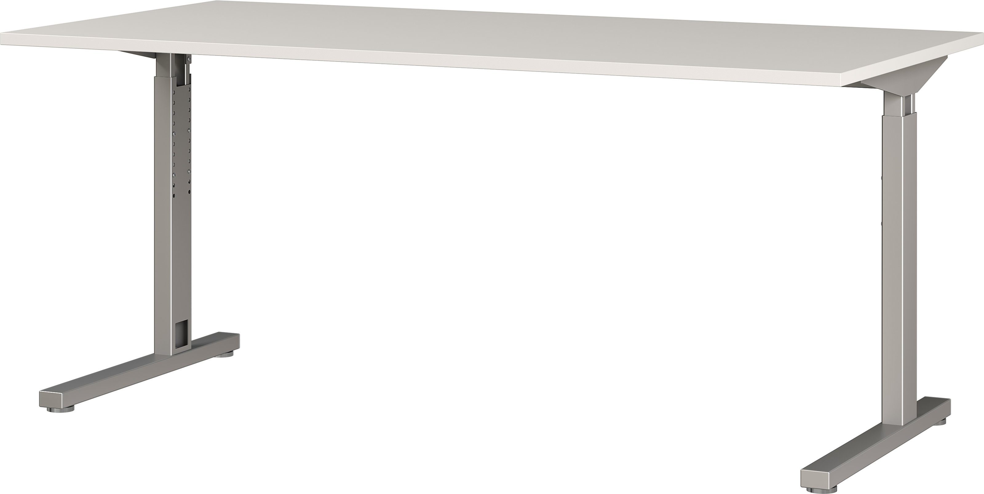 in grau, silber (BxHxT: Schreibtisch möbelando 416 cm), 180x80x80