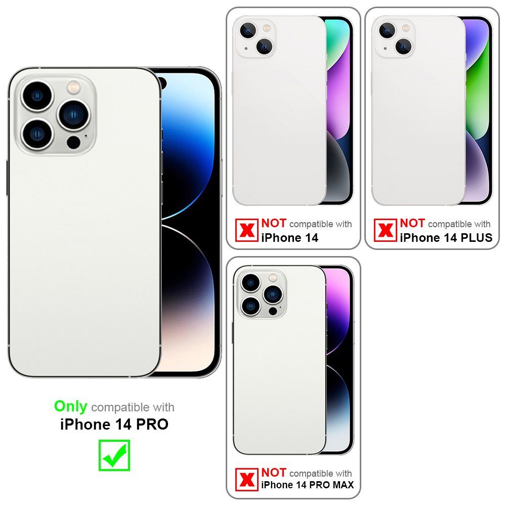 Cadorabo Handyhülle für iPhone 14 PRO Hülle Apple iPhone 14 PRO, Flexible Hülle TPU Silikon Schutzhülle Back Cover Case