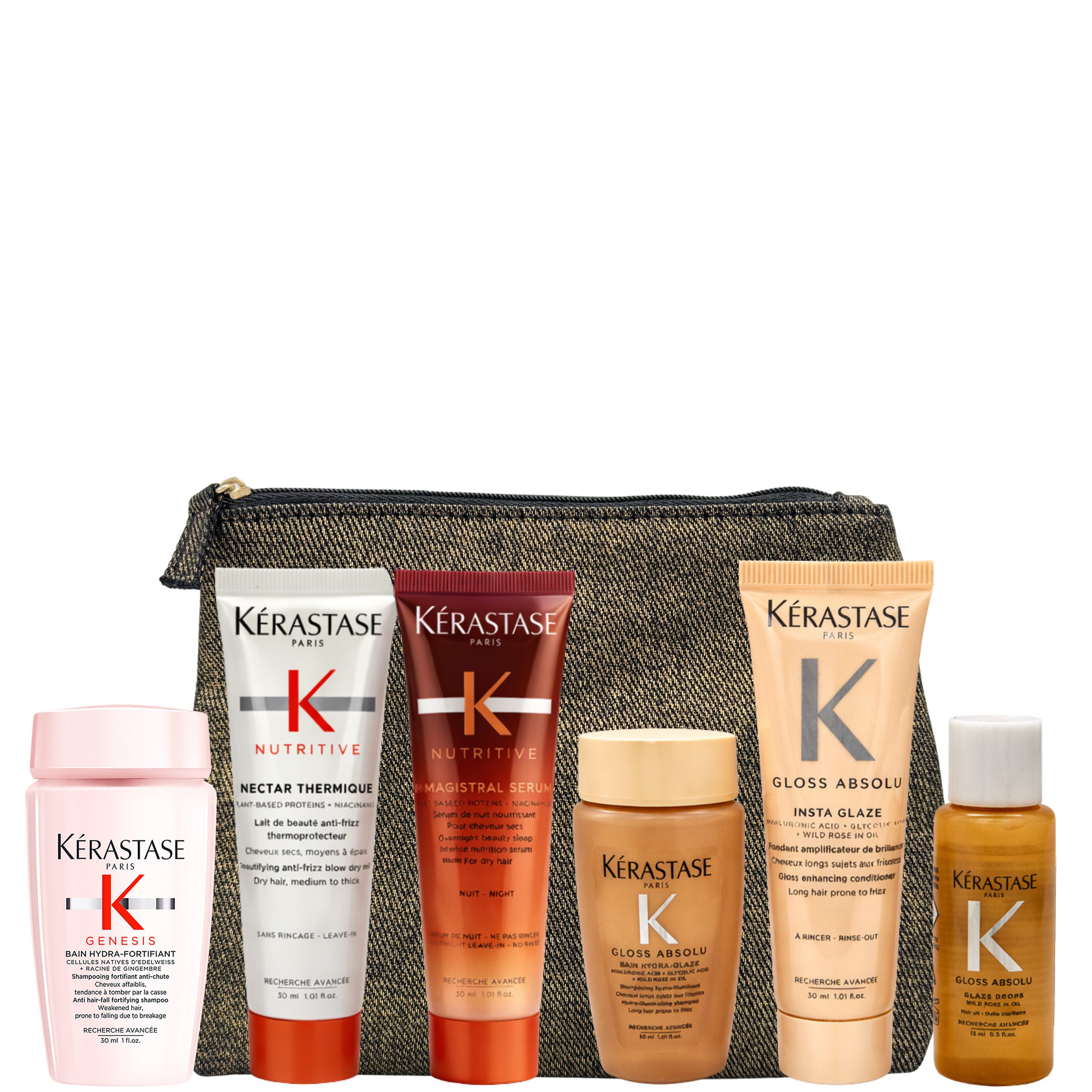 Kérastase Haarpflege-Set Haircare Discovery Kit mit Beautybag, 7-tlg.