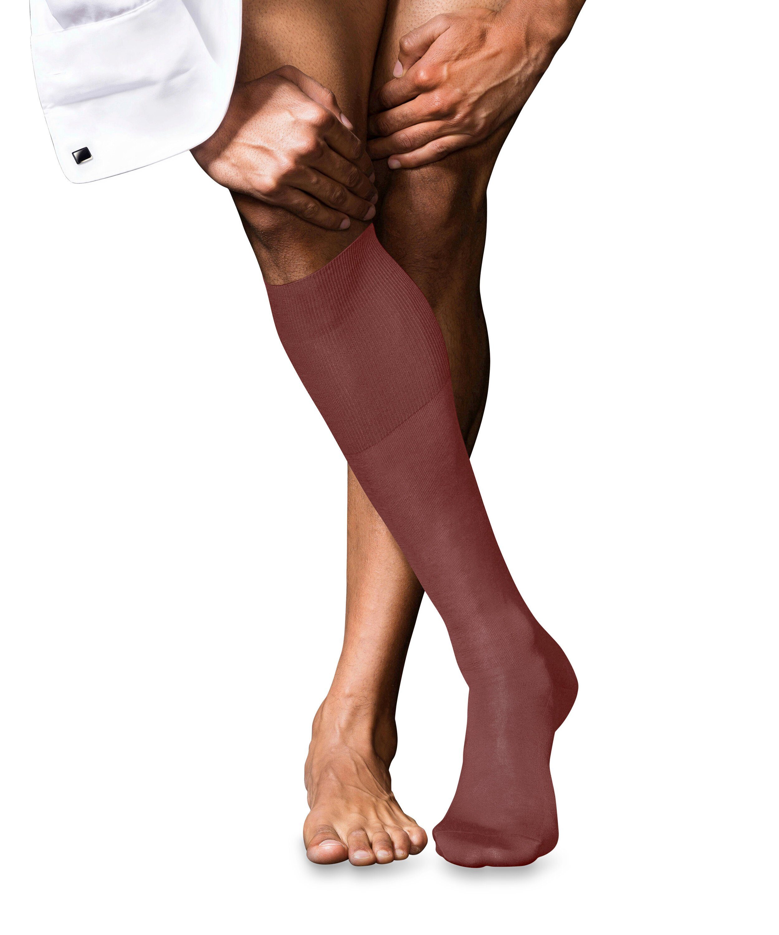 FALKE Kniestrümpfe No. 9 Pure Fil d´Écosse Kniestrümpfe (1-Paar) mit reiner ägyptischer Baumwolle