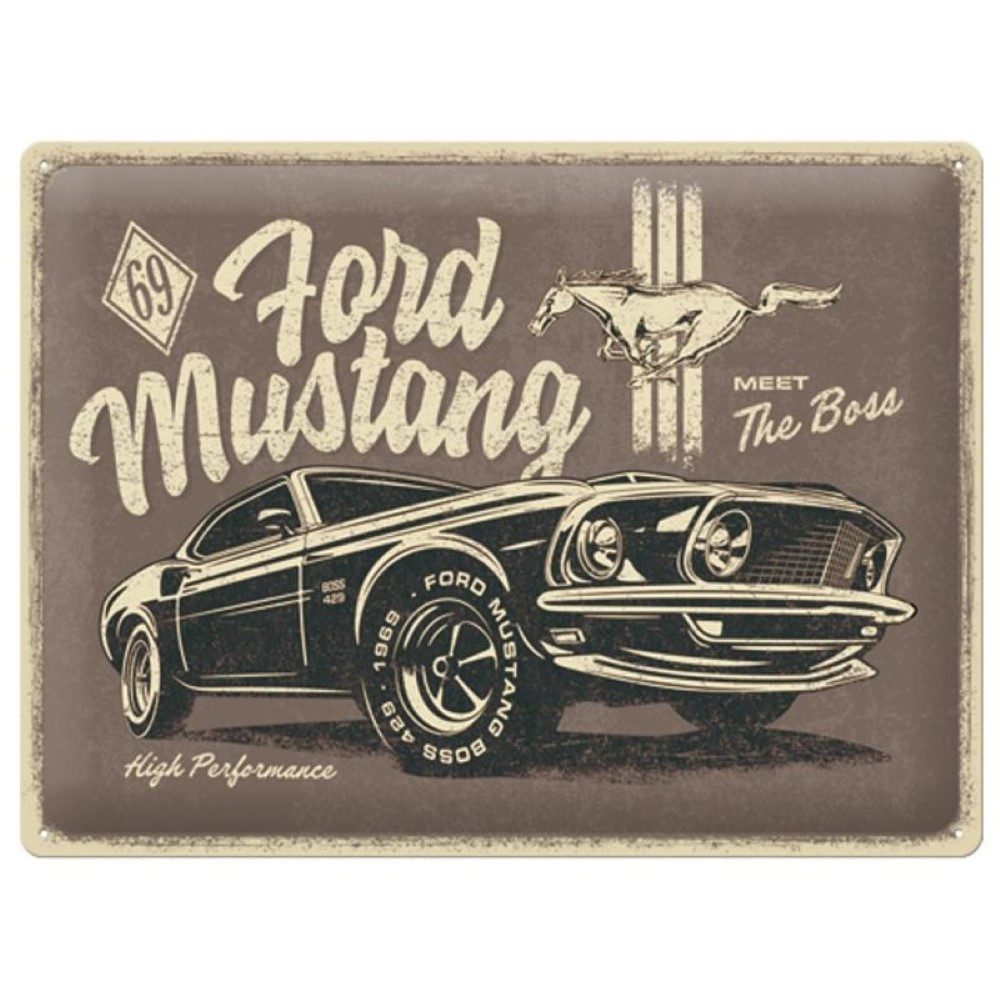 Nostalgic-Art Metallschild Blechschild 30 x 40 cm - Ford Mustang - The Boss
