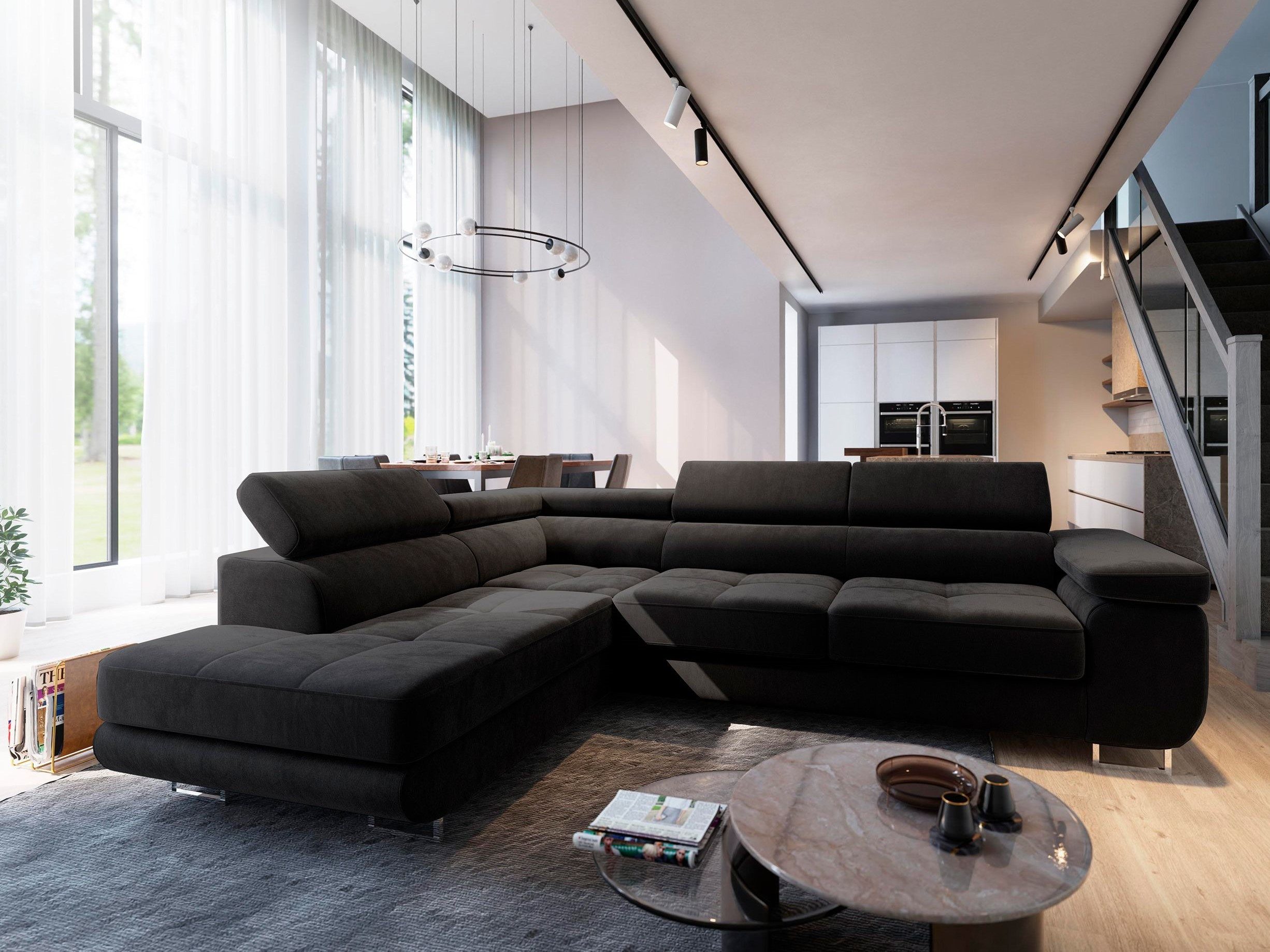 Masseno Ecksofa SELVA mit Schlaffunktion L-Form, Sofa mit Bettkasten günstig online kaufen