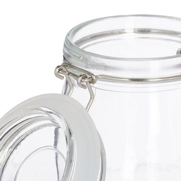relaxdays Einmachglas 1500 ml Einmachgläser im 6er Set, Glas