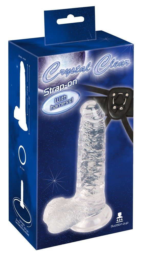 Crystal Strap-on-Dildo Crystal - Excellent Power CC Strap - on with harness