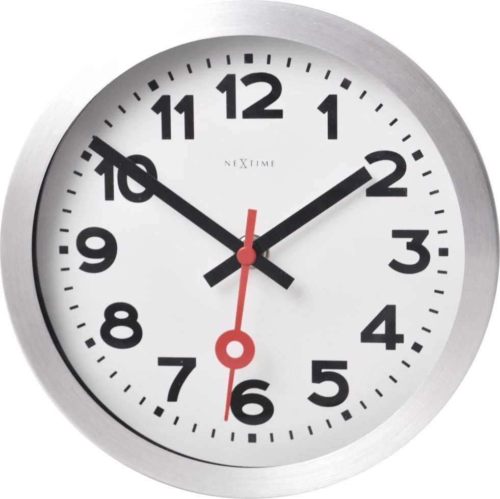 NEXTIME Wanduhr Nextime Tisch- Wanduhr Station Ø 19 cm weiß