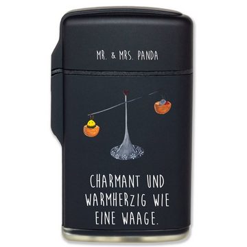 Mr. & Mrs. Panda Feuerzeug Sternzeichen Waage - Schwarz - Geschenk, Tierkreiszeichen, Aszendent, (1-St), Spruch & Motiv