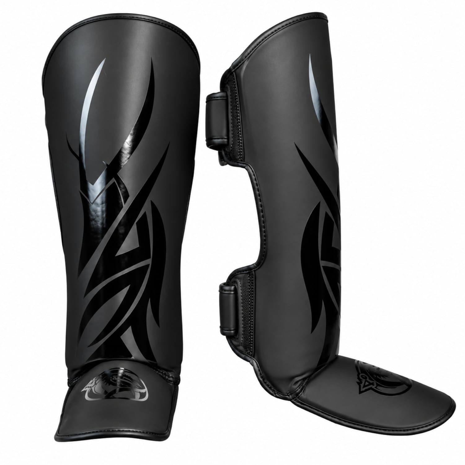 DragonDo Kampfsport Schienbeinschoner Schienbeinschutz Black Mamba – Profi Schienbein- und Spannschutz