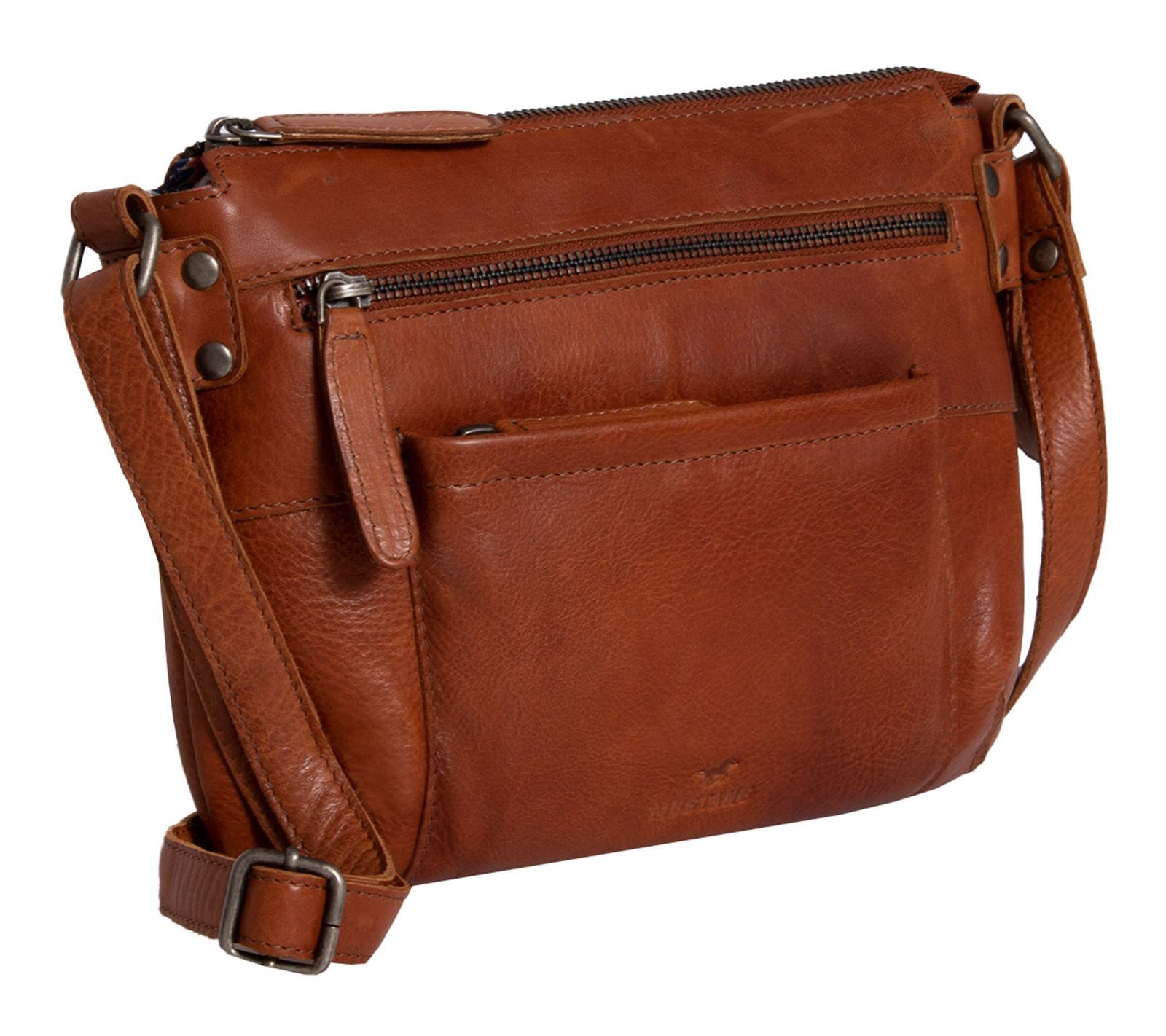 MUSTANG Umhängetasche Shoulderbag Topzip, aus echtem Leder