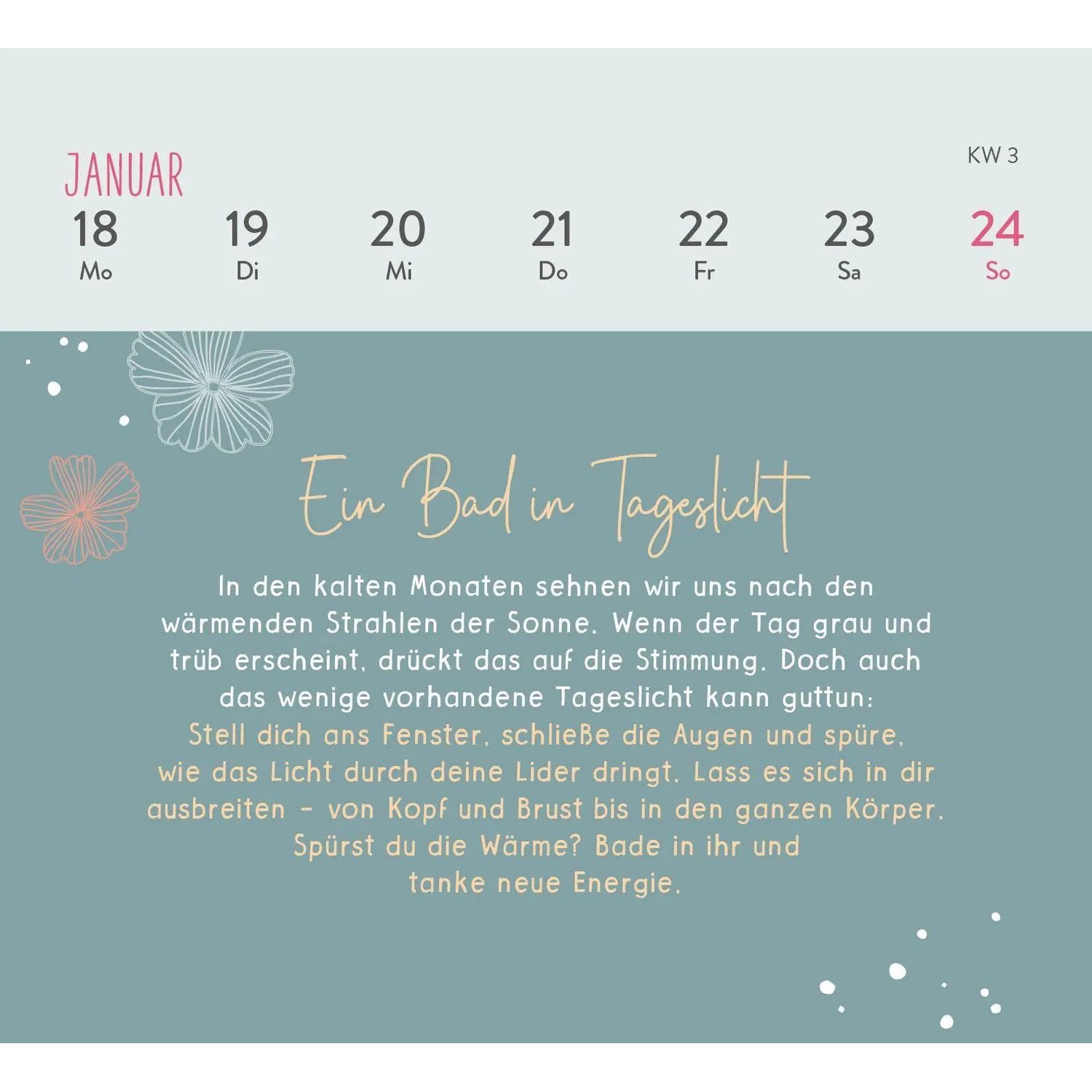 groh Verlag Tischkalender Mini-Wochenkalender 2027: Einatmen. Ausatmen. Sein.