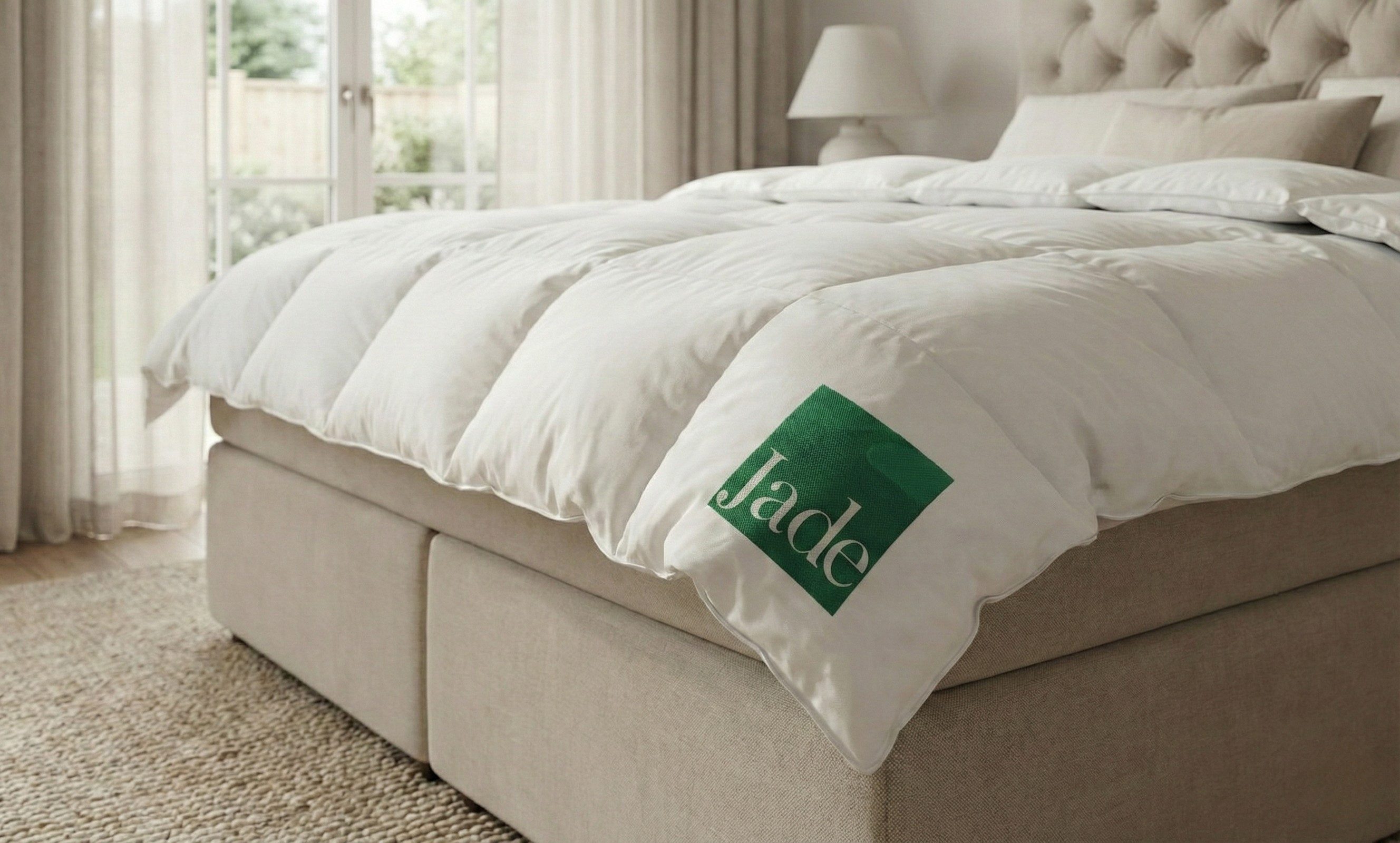 HANSKRUCHEN Daunenbettdecke Hanskruchen Daunendecke JADE Warm 155 x 220 cm, Bezug: 100% Baumwolle