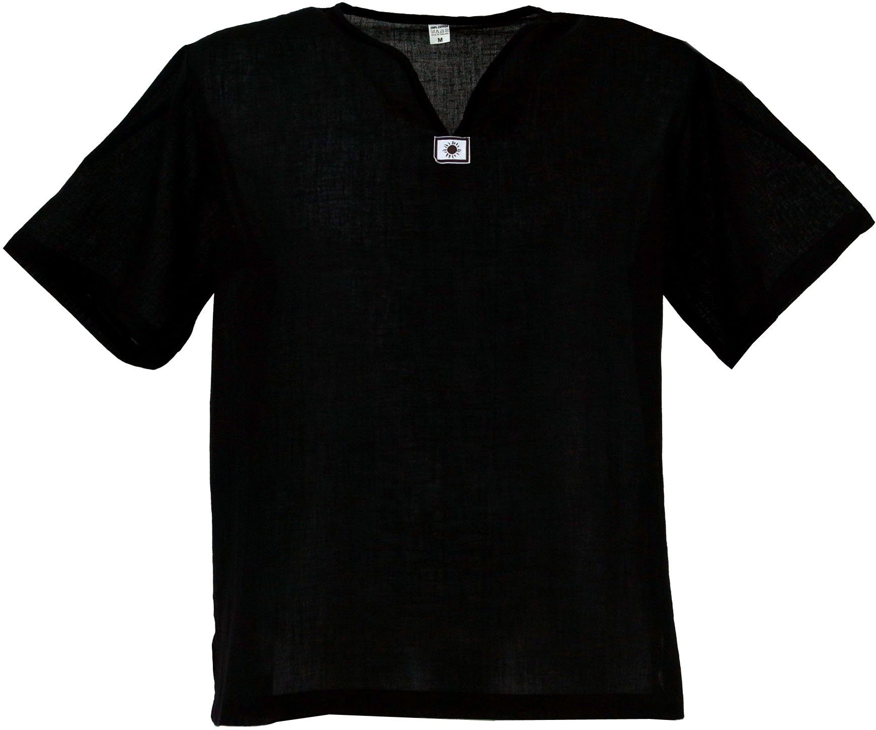 Guru-Shop Hemd & Shirt Yoga Hemd, Goa Hemd, Kurzarm, Männerhemd,.. Ethno Style, alternative Bekleidung