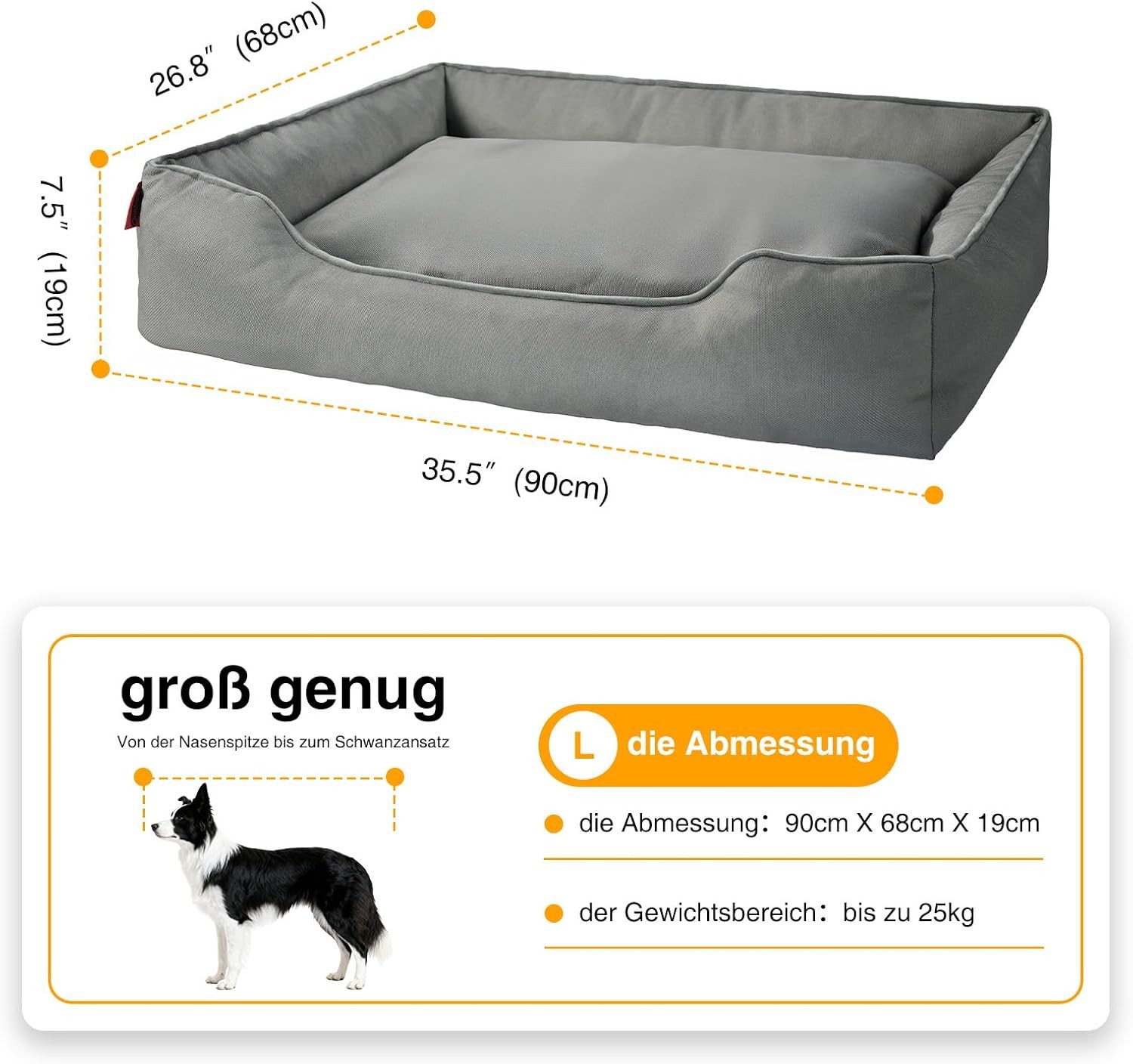 Zedelmaier Hundebett für mittelgroße und große Hunde Hundesofa Hundekissen günstig online kaufen