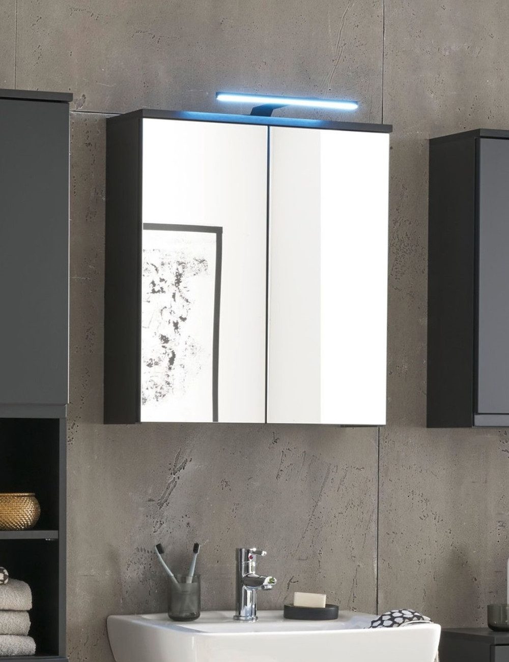 PREISBRECHER Badezimmerspiegelschrank Spice 60 x 67 günstig online kaufen