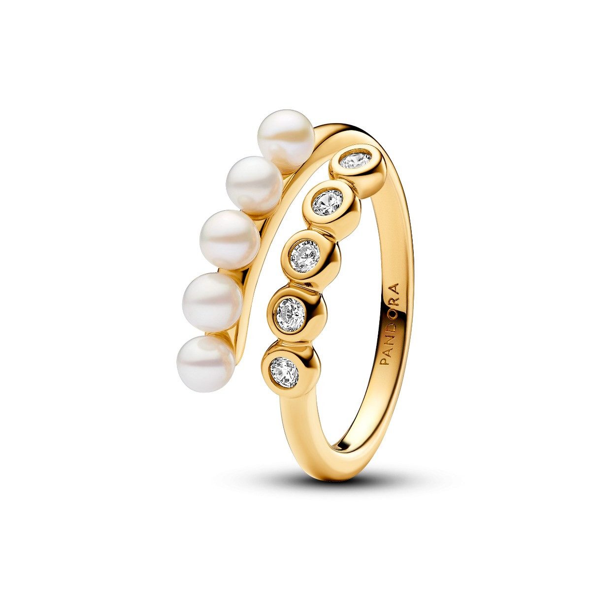 Pandora Fingerring Pandora 163146C01 Ring Süßwasserzuchtperlen & Steine Vergoldet Gr. 5