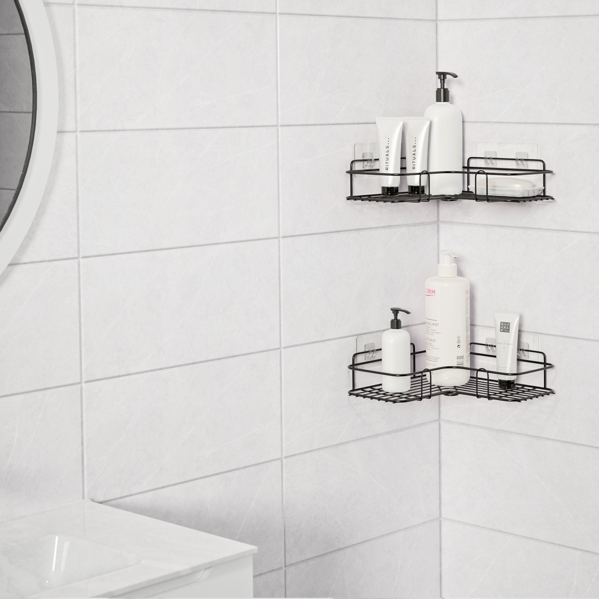 Navaris Regal 2x Duschablage ohne Bohren günstig online kaufen