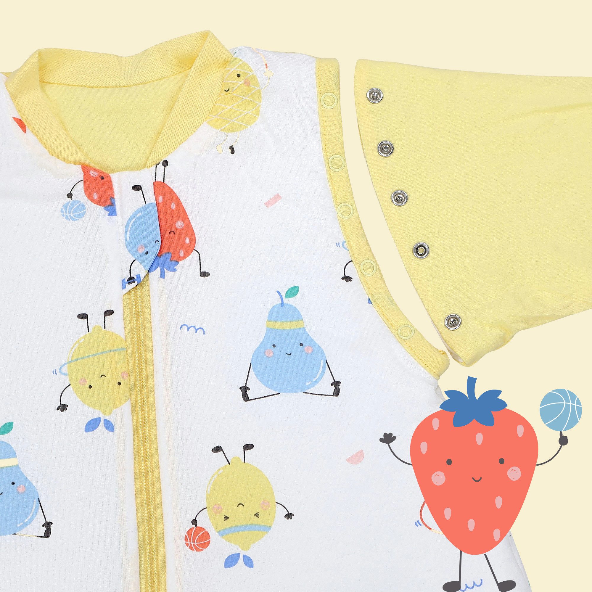 Schlummersack Kinderschlafsack Schlafsack mit Füßen und umklappbaren Bündchen, 2.5 Tog – Bild 4 von 5