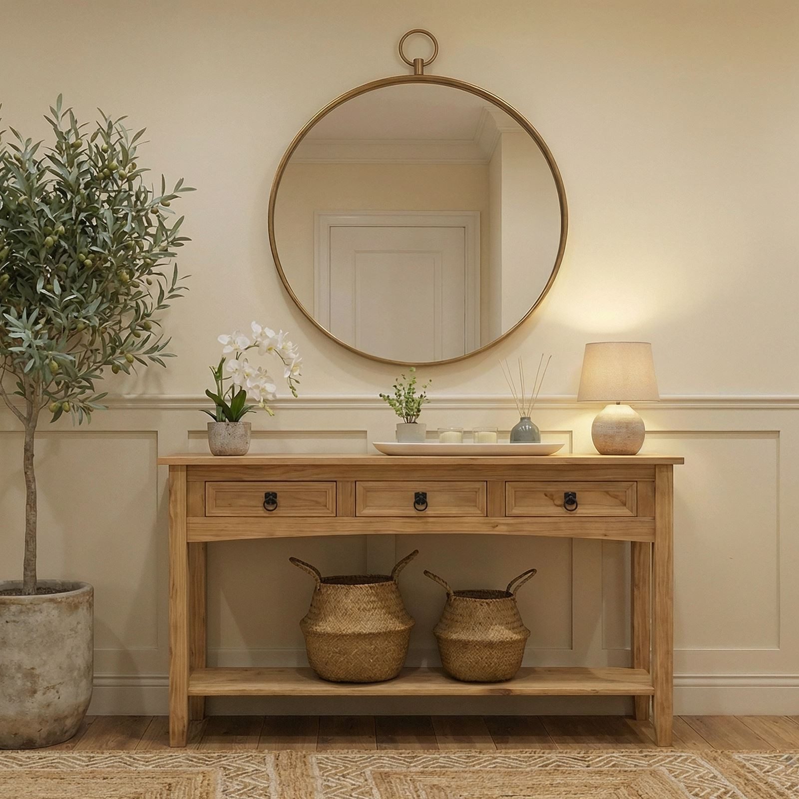 CARO-Möbel Konsolentisch SALSA, Schmaler Flurtisch mit 3 Schubladen und Abl günstig online kaufen