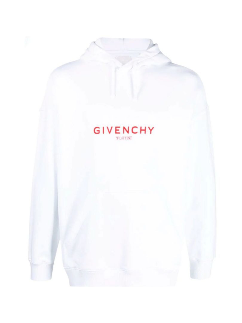 Kapuzenpullover Givenchy Pullover in weiß mit rotem Logo M