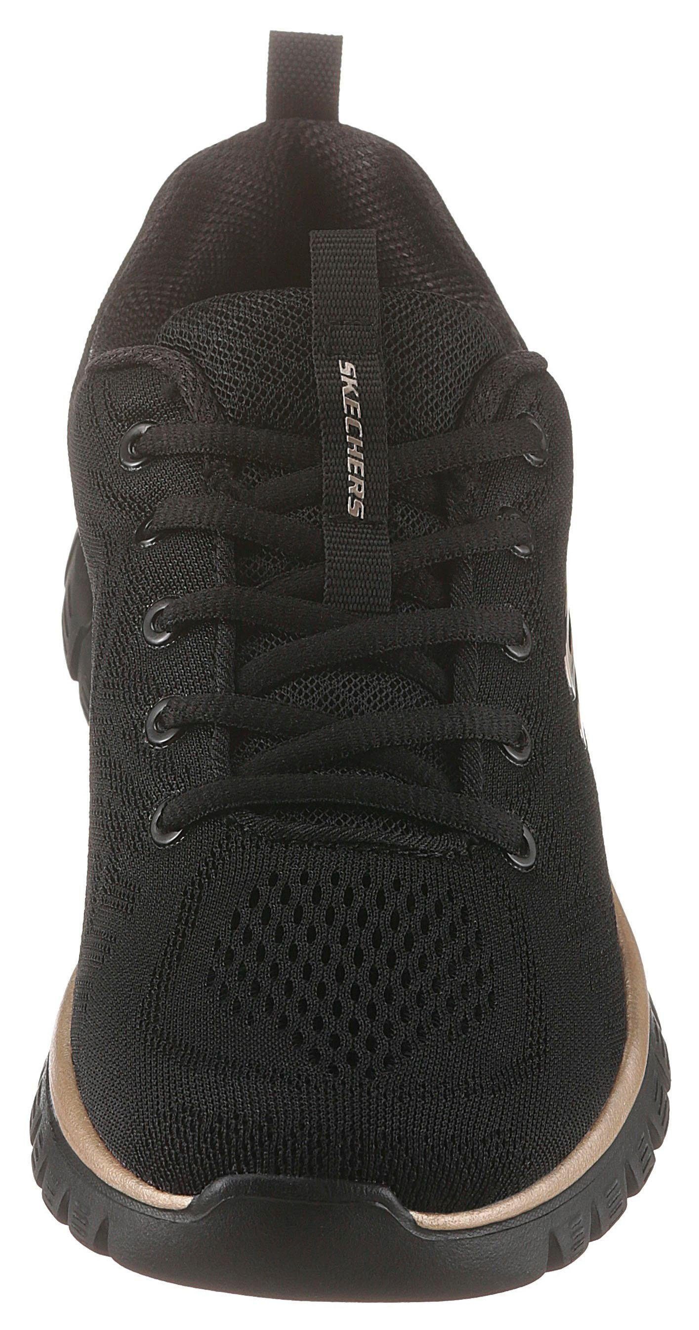 mit schwarz-goldfarben Foam Graceful Memory Connected Get Skechers Sneaker durch - Dämpfung
