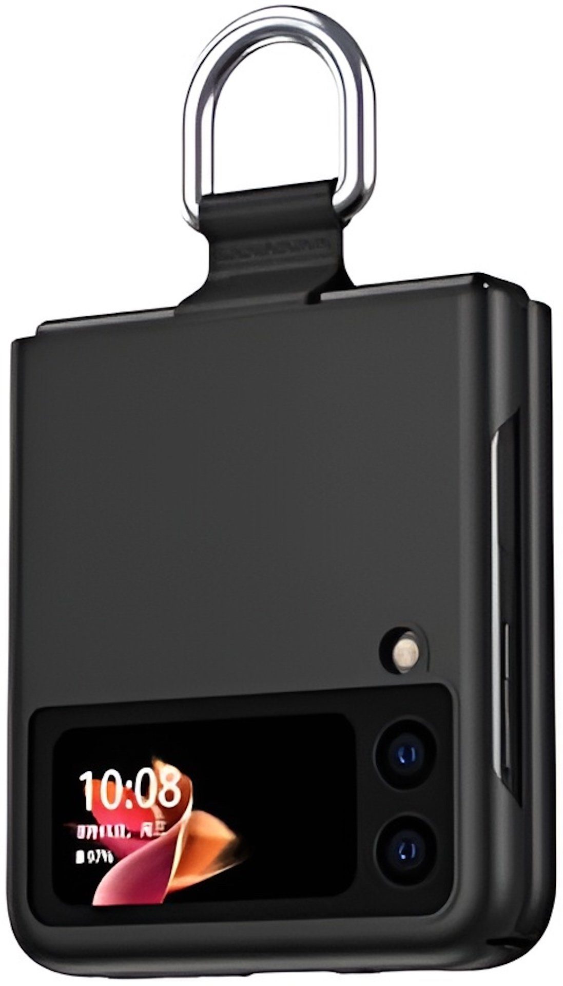 CULTZEN Smartphone-Hülle Handyhülle Ultra Slim Case für Samsung Galaxy Z Flip 3 Schwarz 6,7 Zoll, Robustes Individuelles Design Vollständiger Schutz