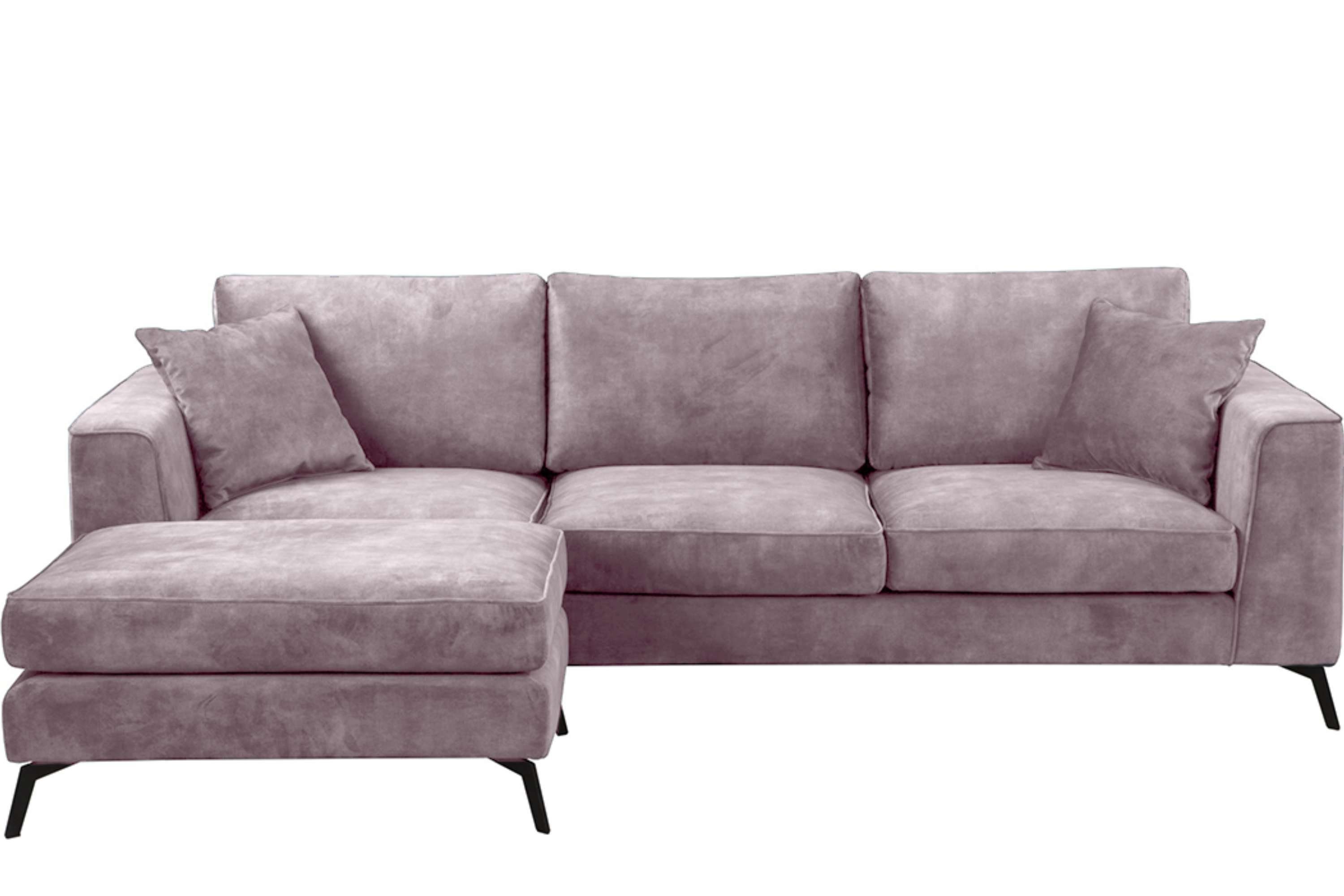 hydrophobe NORIS zeitloses | grau Beschichtung hohe grau Ecksofa Ecksofa links/rechts, Design, Beine, Loft-Stil, Konsimo