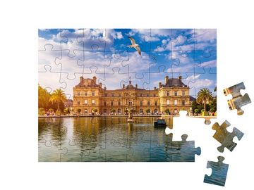 puzzleYOU Puzzle Luxemburger Palast im Jardin du Luxembourg, Paris, 48 Puzzleteile, puzzleYOU-Kollektionen