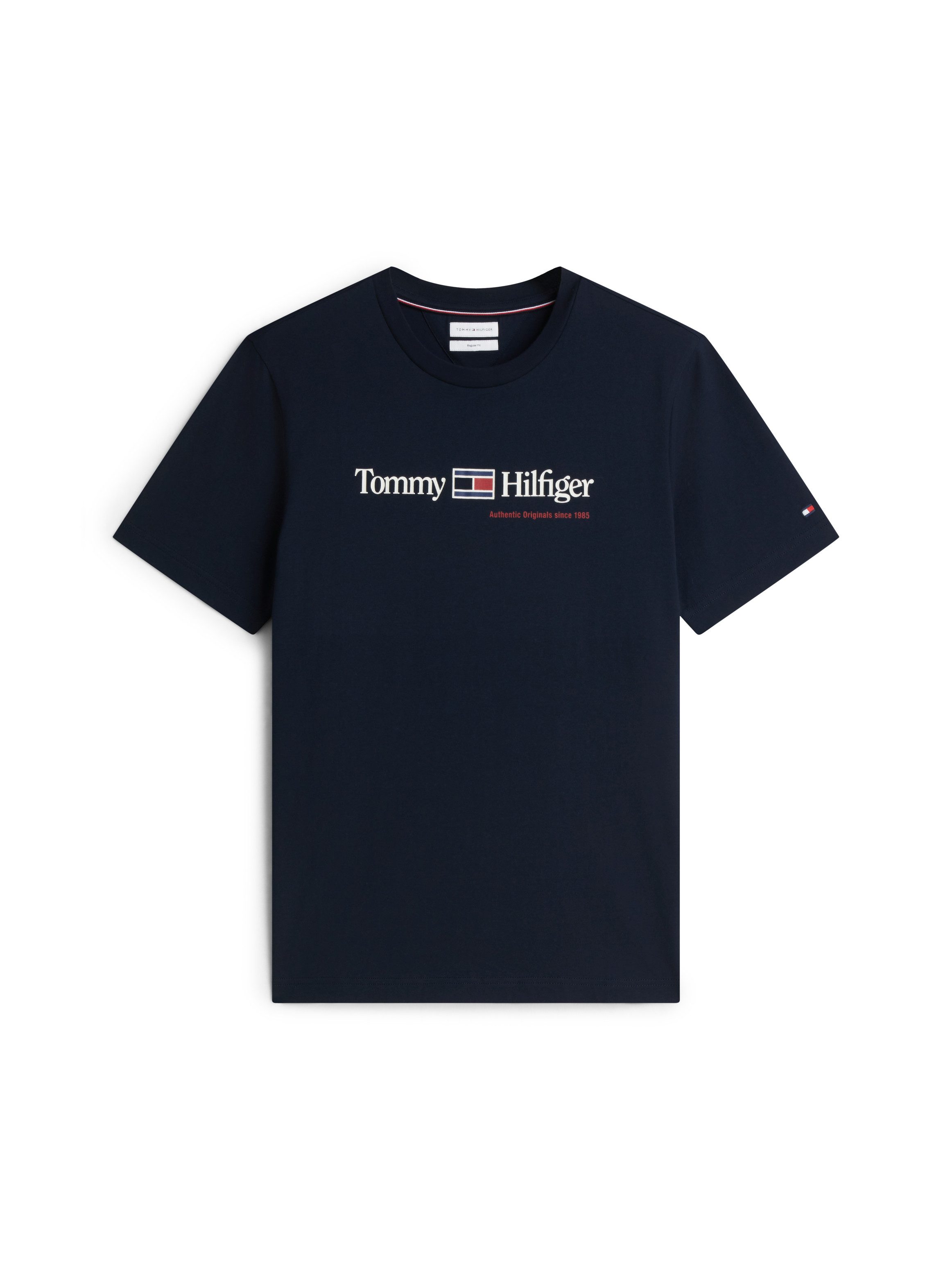 Tommy Hilfiger T-Shirt BRAND LOVE RWB GRAPHIC Auffälliger Frontprint mit Tommy Hilfiger Schriftzug, normale Passform – Bild 5 von 5