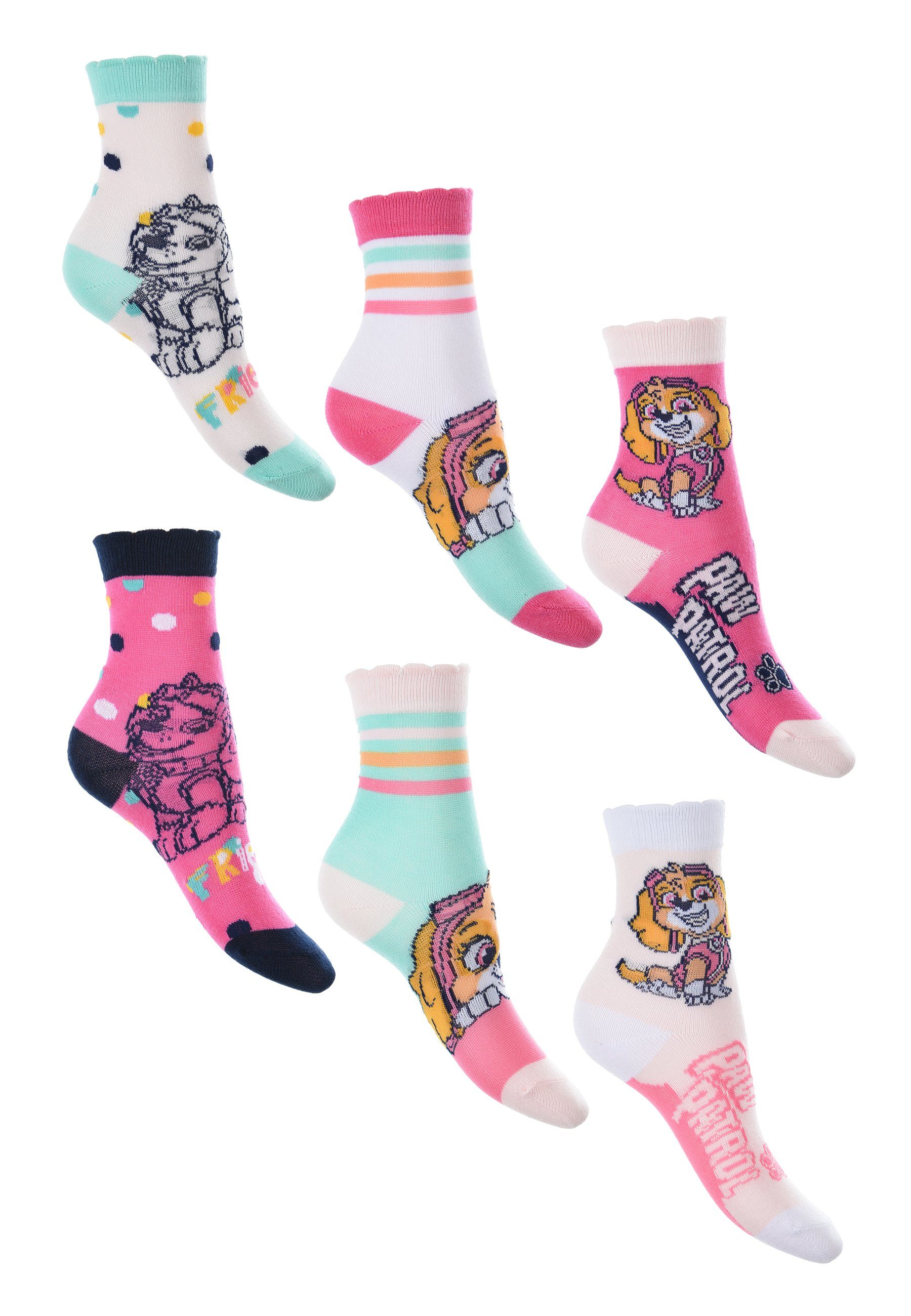 Socken PAW (6-Paar) PATROL Skye Mädchen Strümpfe Socken Kinder
