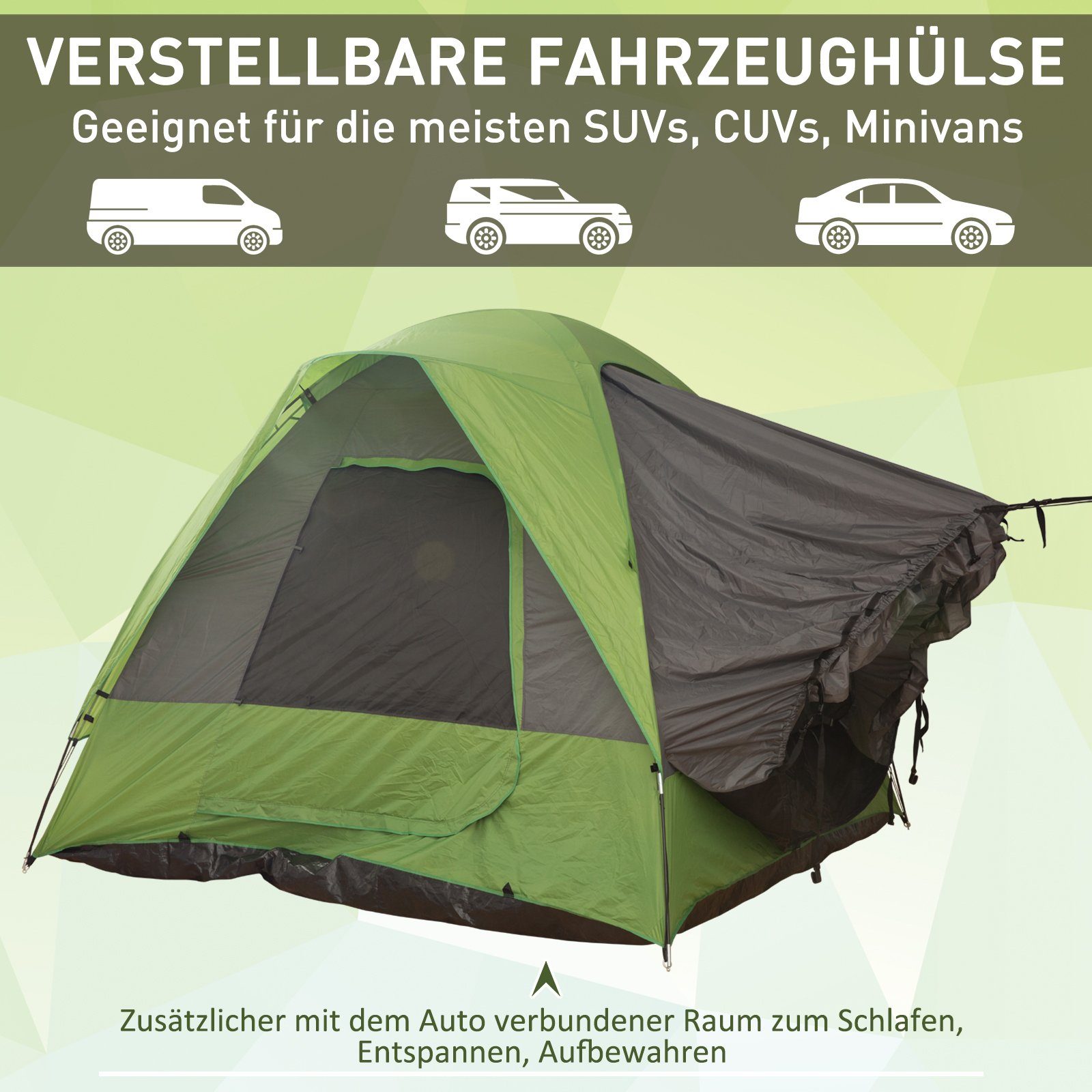 Outsunny Gruppenzelt Campingzelt für 4-5 Personen