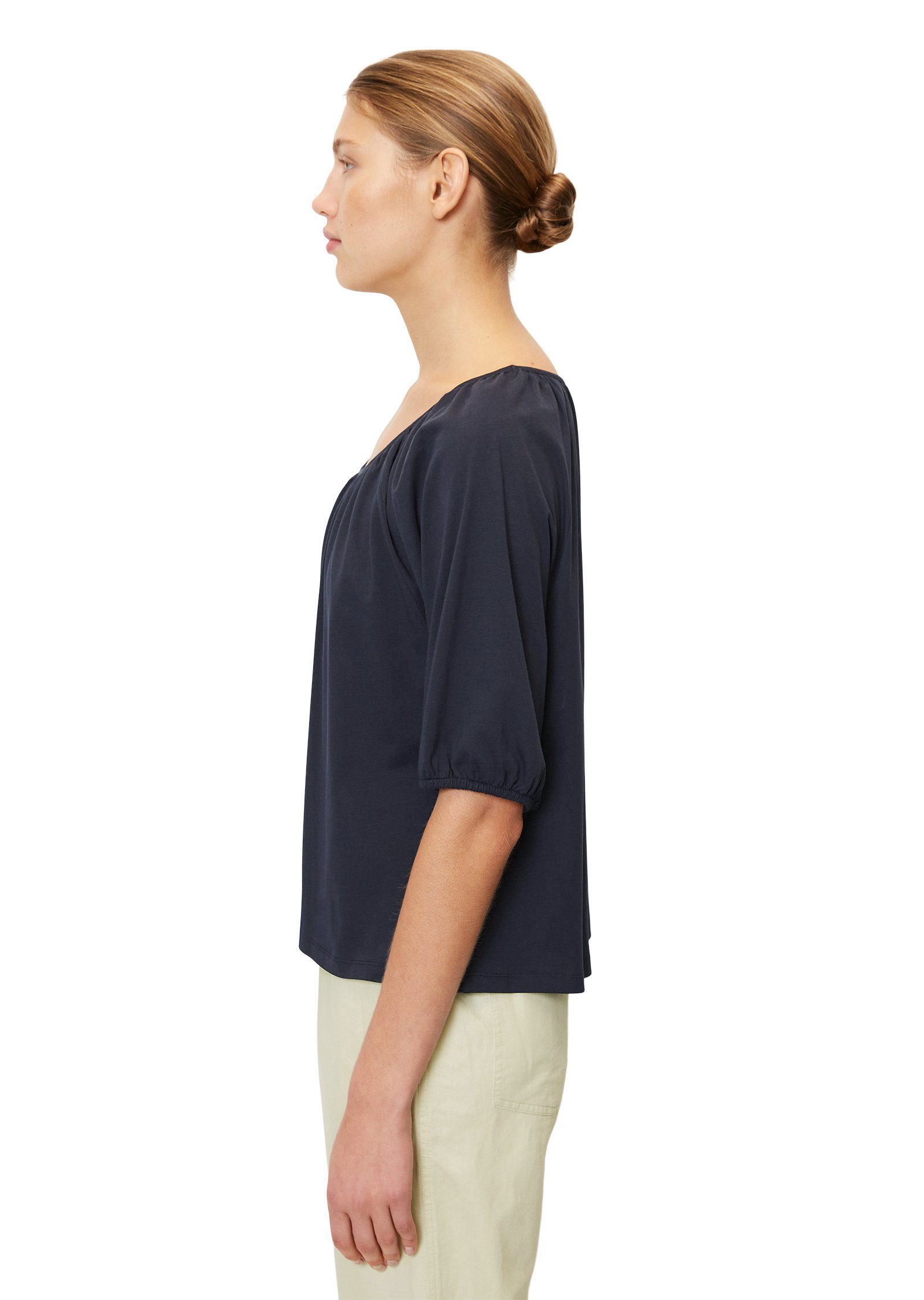 O'Polo fließendem T-Shirt aus Modal-Mix-Jersey Marc