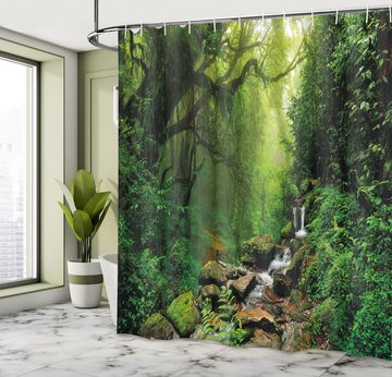 Abakuhaus Duschvorhang Moderner Digitaldruck mit 12 Haken auf Stoff Wasser Resistent Breite 175 cm, Höhe 180 cm, Natur Idyllische Wald Entwurf