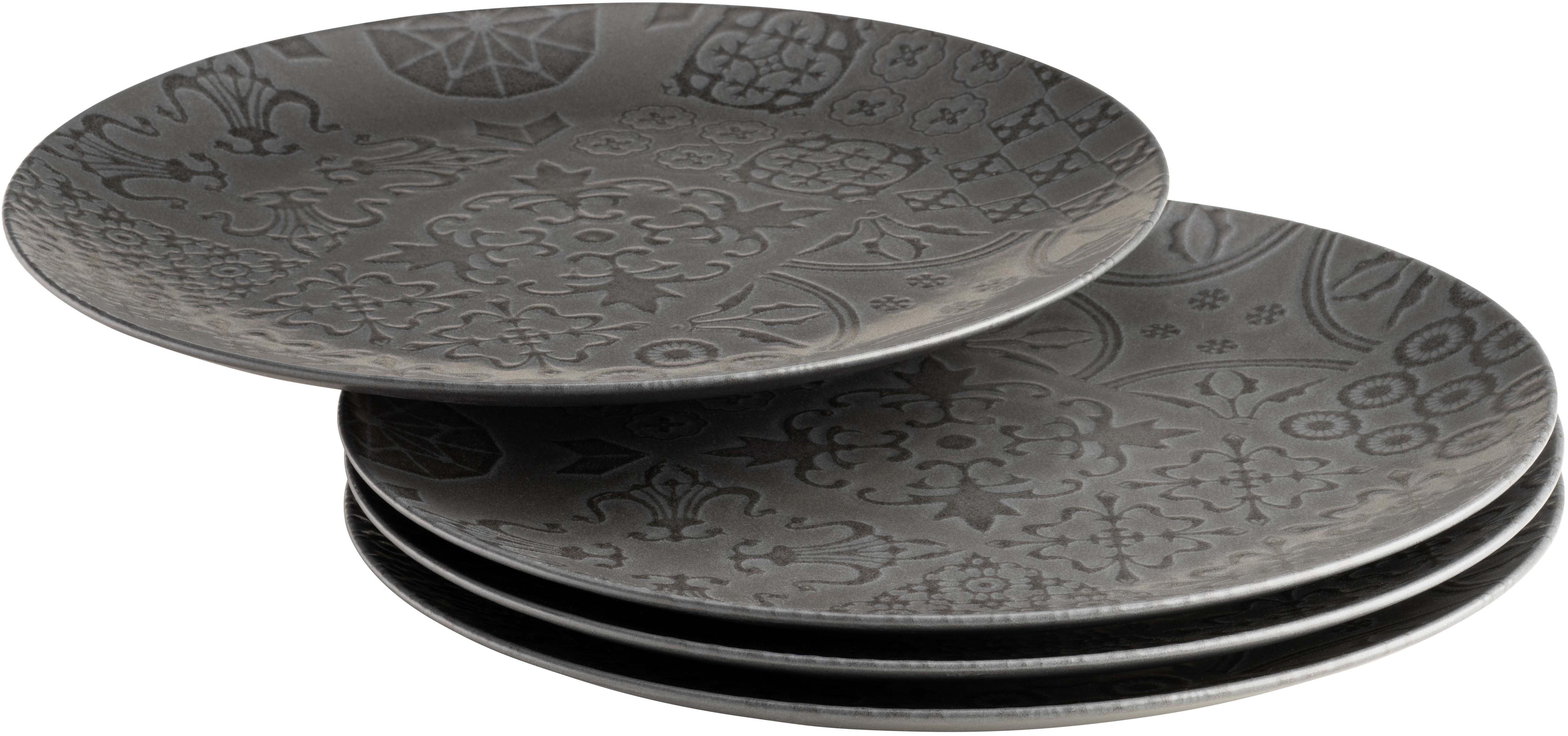 MÄSER Platzteller Platzteller-Set Tiles, Steinzeug, Set, 4-tlg.