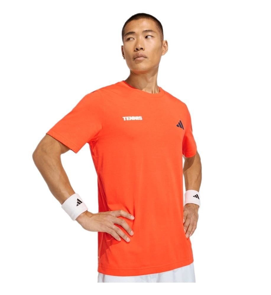 adidas Performance T-Shirt Tennis Hot Egg Graphic (Baumwollmix) orange Herren