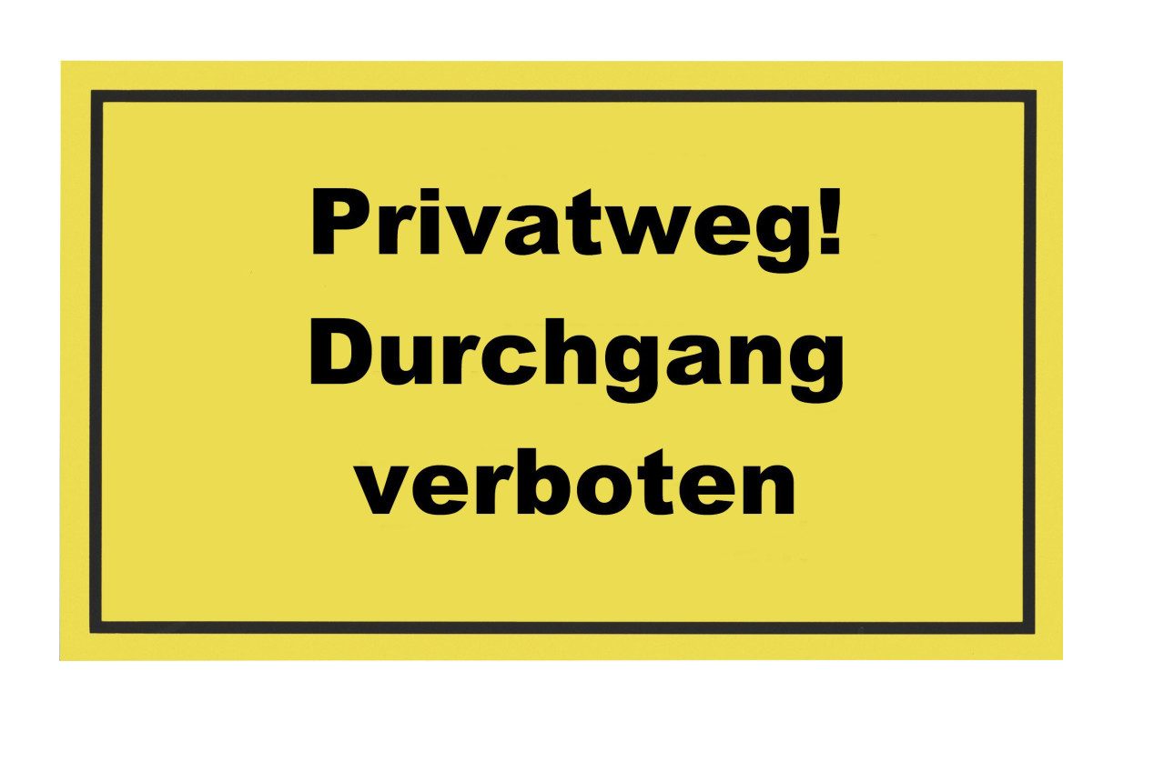 Conmetall Warnschild Conmetall Hinweisschild Privatweg! Durchgang